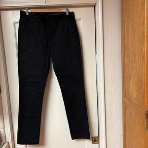 ZARA MAN BLACK SLIM FIT ORGANIC COTTON PANTS 31"X31" NWT